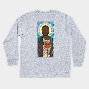 Kawhi Leonard Stained Glass Kids Long Sleeve T-Shirt